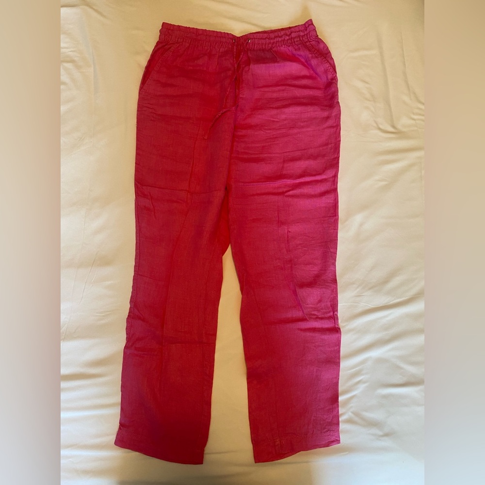 H&M Fuchsia Linen Trousers